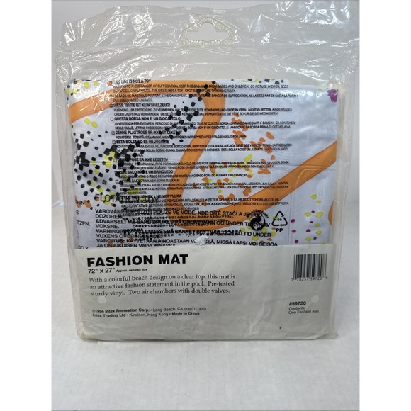 VTG 1994 INTEX The Wet Set Fashion Mat "Lets Boogie" Air‎ Pool Float 72" x 27" - Picture 5 of 8